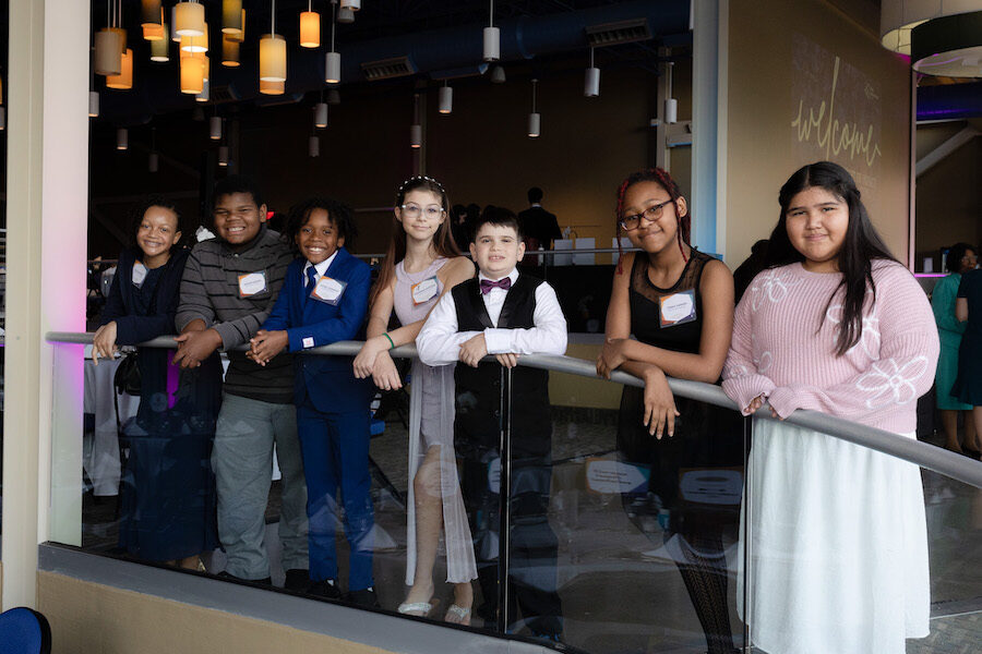 Triad Students Smiling at Event